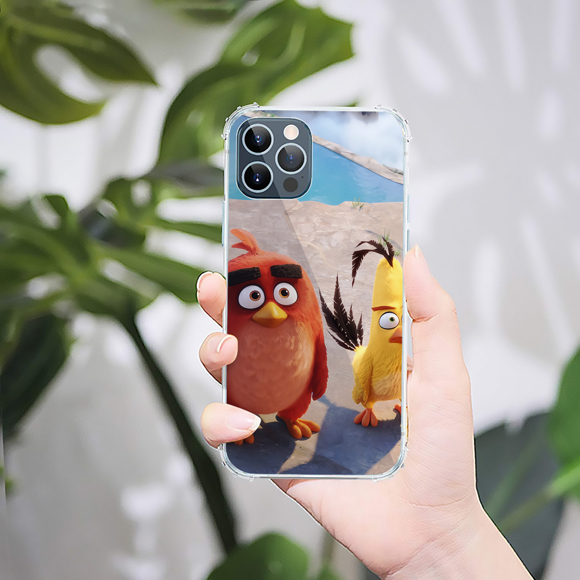 （画像用） Angry Birds アングリーバード 【iPhone 12シリーズ対応】透明スマホケース（クリアソフトケース）